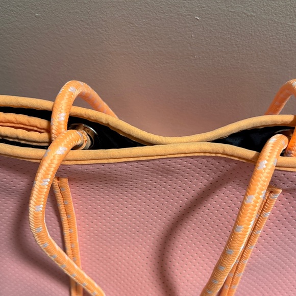 Stylish Pink and Orange Tote Bag - Picture 2 of 5